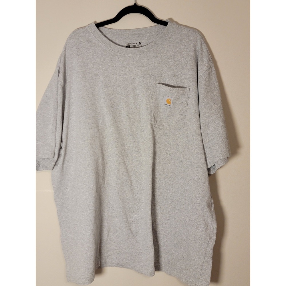 Carhartt Shirt Mens 2XL Gray Loose Fit‎ Pocket Workwear  Heavyweight Tee